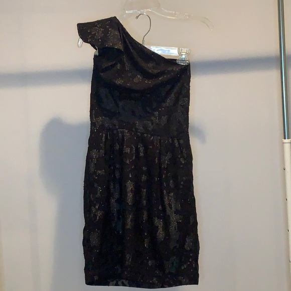 Black One Shoulder Cocktail Dress - Picture 1 of 4